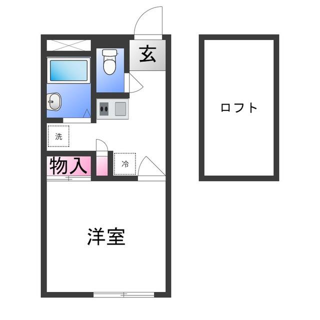 レオパレス日置荘(1K/1階)の間取り写真
