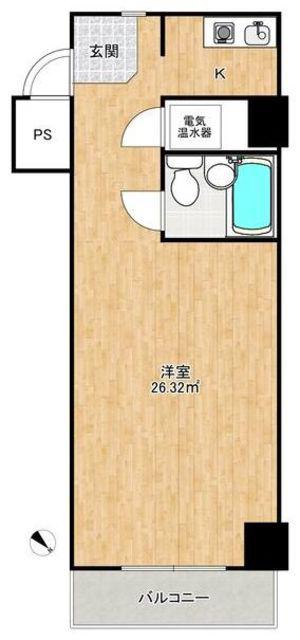 ライオンズマンション平沼第3(ワンルーム/7階)の間取り写真