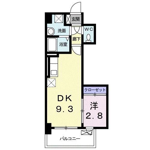 グレイス花見が丘(1DK/6階)の間取り写真