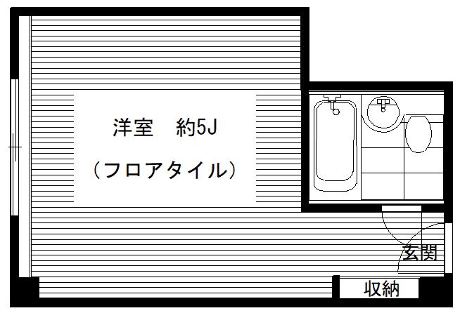 赤坂レジデンシャルホテル(ワンルーム/7階)の間取り写真