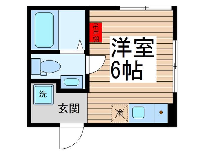 ブランカ東小岩(ワンルーム/2階)の間取り写真