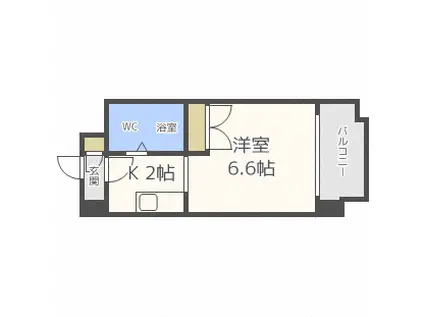 あおばビルN25(1K/7階)の間取り写真