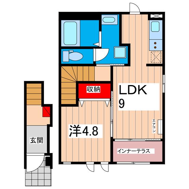 プリマベーラ(1LDK/2階)の間取り写真