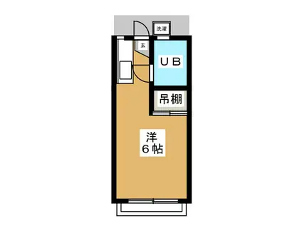 第1コーポゆう(ワンルーム/2階)の間取り写真