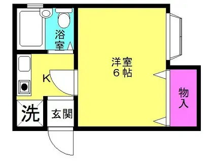 サンパレス高瀬(1K/3階)の間取り写真