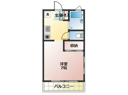 ハイツHIRO-B棟(1K/1階)の間取り写真