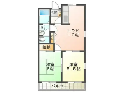 ロイヤルプライベートマンション(2LDK/3階)の間取り写真