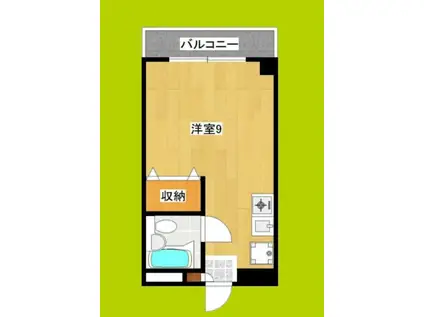 ラパンジール新今里(ワンルーム/2階)の間取り写真