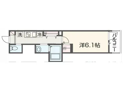メルディア大和田IV(1K/1階)の間取り写真