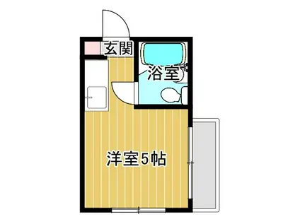 メゾンさやか(ワンルーム/2階)の間取り写真