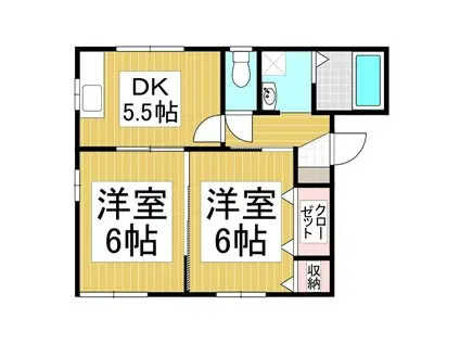フレグランスたんぽぽ(2DK/1階)の間取り写真