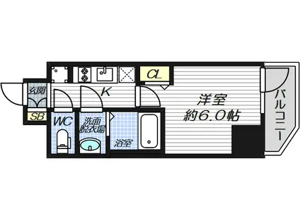 プレサンス塚本ベラビィ(1K/8階)の間取り写真