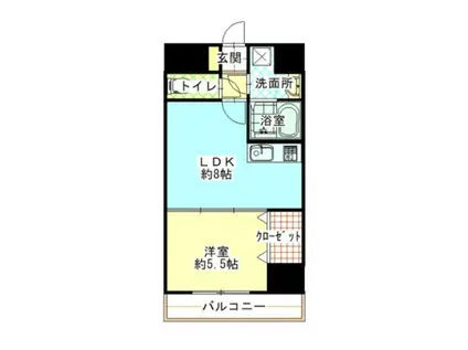 セリオンパレス(1LDK/8階)の間取り写真