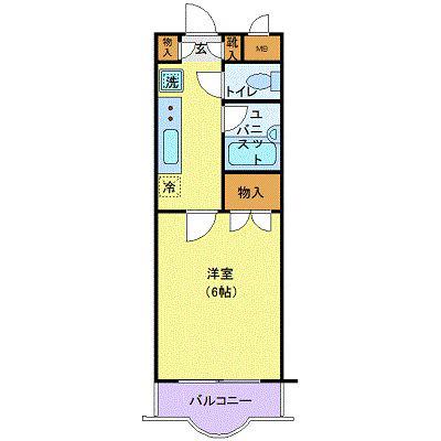 CITY SPIRE仙台(1K/4階)の間取り写真