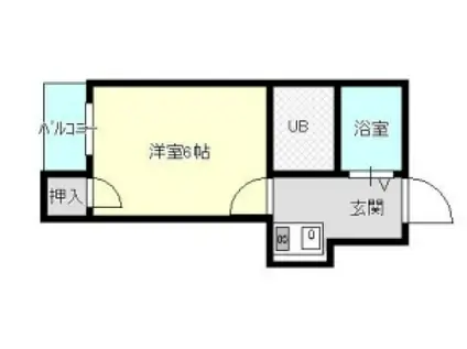 レジデンス加古町(ワンルーム/3階)の間取り写真