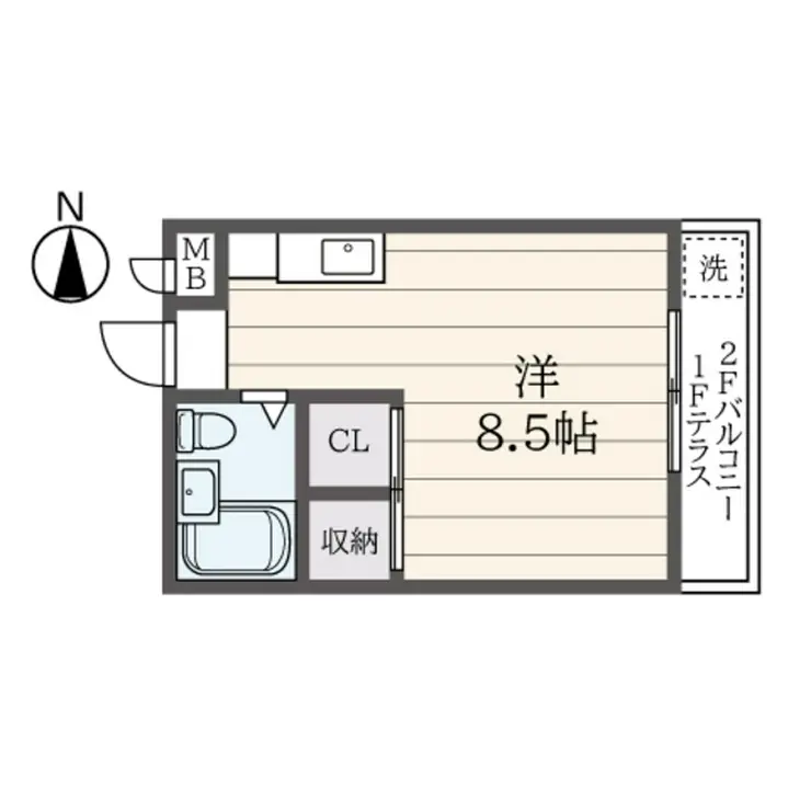 フラット連光寺 2階階 間取り