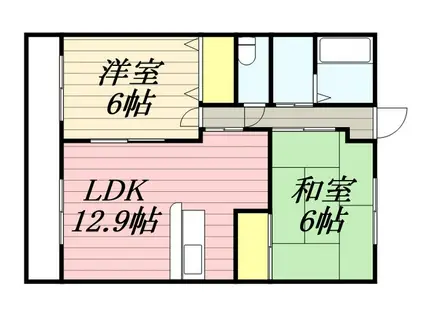 プレステージYAMAMOTO(2LDK/2階)の間取り写真