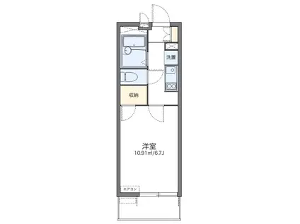 BELL(1K/2階)の間取り写真