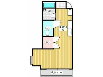 コートハウス青葉(ワンルーム/1階)の間取り写真