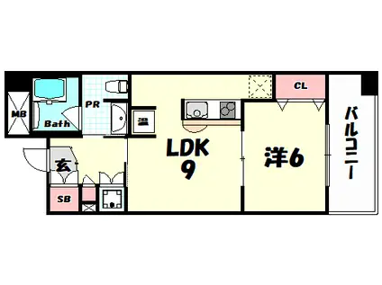 カトルセゾン(1LDK/5階)の間取り写真
