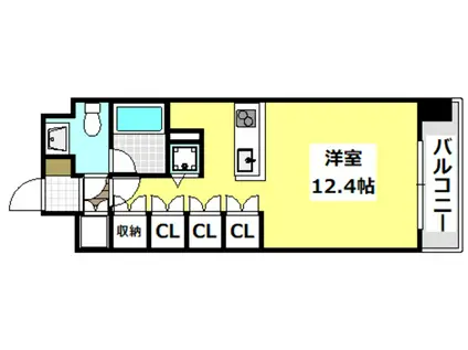 LEGIAN ESPRIT(ワンルーム/1階)の間取り写真