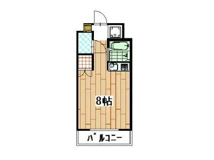 ジュネス真亀(ワンルーム/4階)の間取り写真