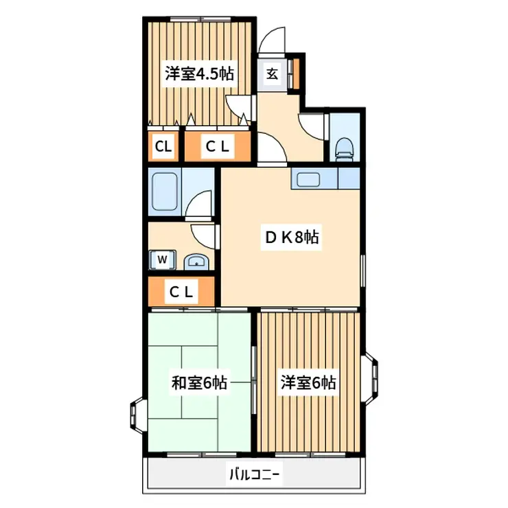 みすきゃんさすさがみ野 2階階 間取り