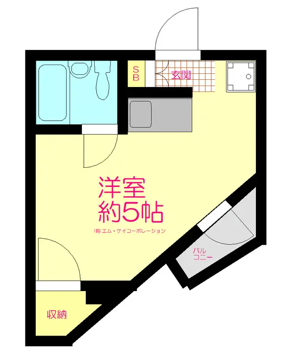 山路ハイム山王 2階階 間取り