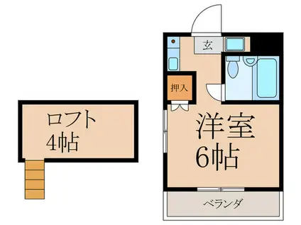 サンパレスI東伏見(ワンルーム/2階)の間取り写真