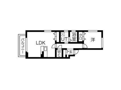 WEISE WAHL(1LDK/2階)の間取り写真