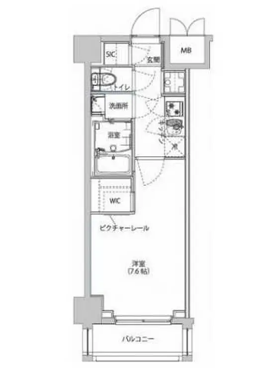 ハーモニーレジデンス東京イーストサイド 5階階 間取り