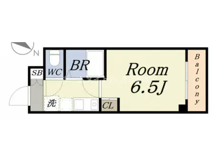 メゾンドフェンテ(1K/8階)の間取り写真
