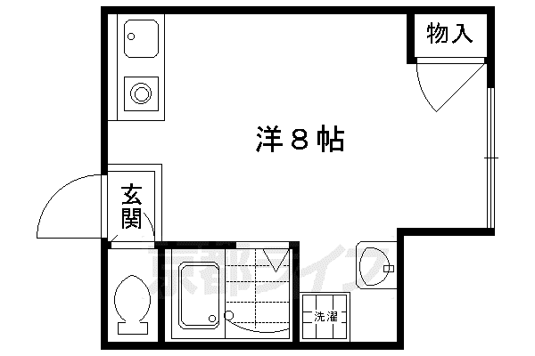 ラウンドシティワン(ワンルーム/3階)の間取り写真