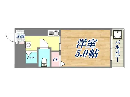 コーシエン イトーハイツ(1K/1階)の間取り写真