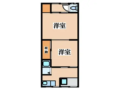 青葉荘(2K/2階)の間取り写真