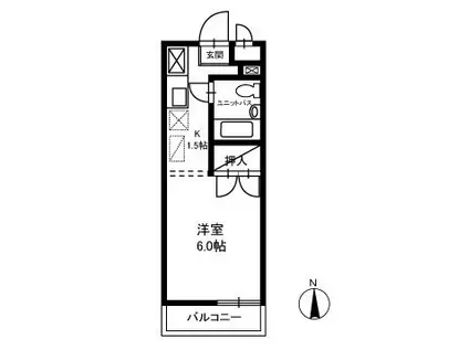 アーバンライフ(1K/1階)の間取り写真