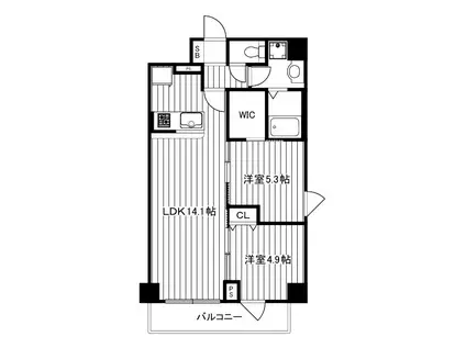 KDXレジデンス上板橋(2LDK/7階)の間取り写真