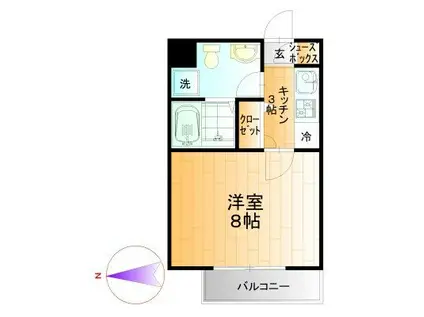 アイメゾン西尾久(1K/1階)の間取り写真