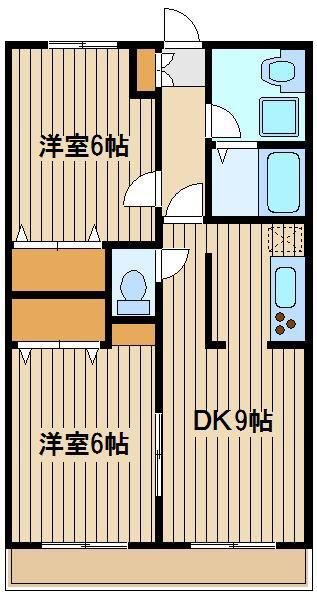 スターフィールドシティ(2DK/3階)の間取り写真
