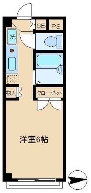 サンスクエア(ワンルーム/1階)の間取り写真