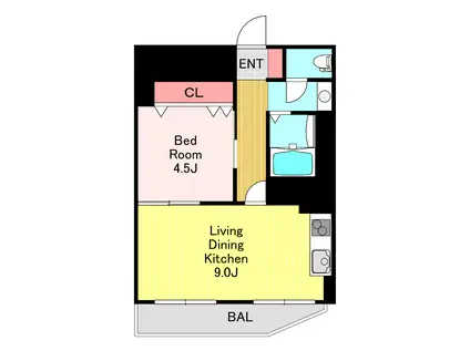 西川口ファミリーマンション(1LDK/2階)の間取り写真