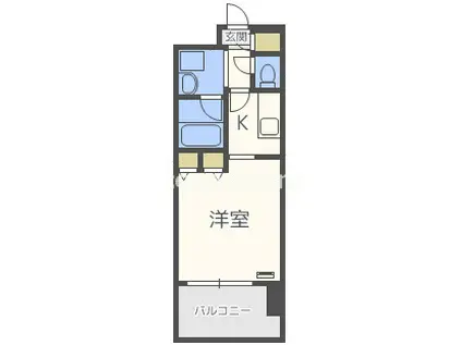 アーバネックス西長堀(1K/8階)の間取り写真