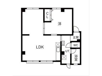 サンフラワーハイツ(2LDK/3階)の間取り写真