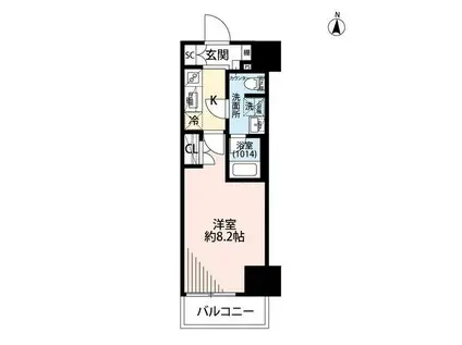 プレール・ドゥーク両国IV(1K/5階)の間取り写真