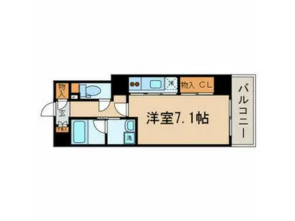 ボヌールT.Y(ワンルーム/4階)の間取り写真