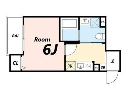 FUCLA大物(1K/3階)の間取り写真