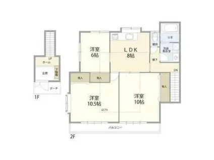 リジング(3LDK/2階)の間取り写真
