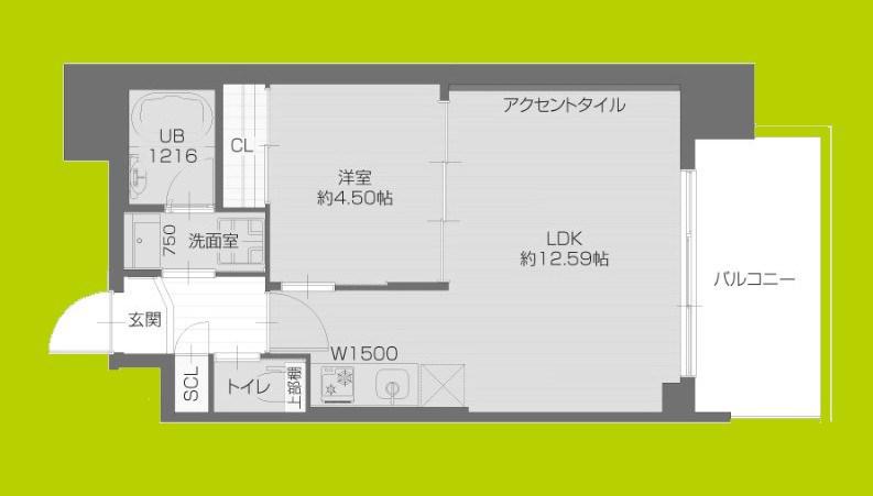 プレジオ塚本ASIAN(1LDK/3階)の間取り写真
