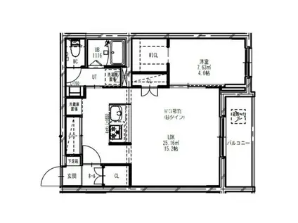 RFINON17(1LDK/4階)の間取り写真