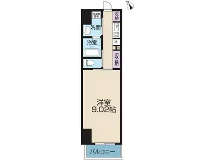 レピュア王子本町(1K/3階)の間取り写真